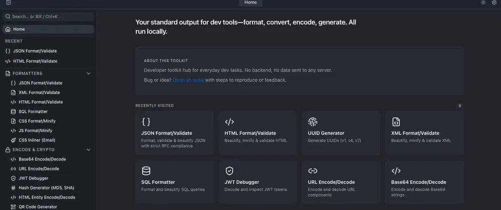 Building Stdout: A Local-First Developer Toolkit for Privacy-Focused Workflows